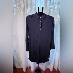 Marc New York Black Long Sleeves Polo Shirt Casual Performance Sporty Size M